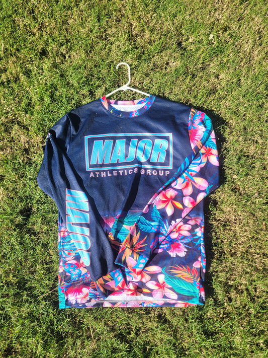 Pink floral v2 mesh jersey