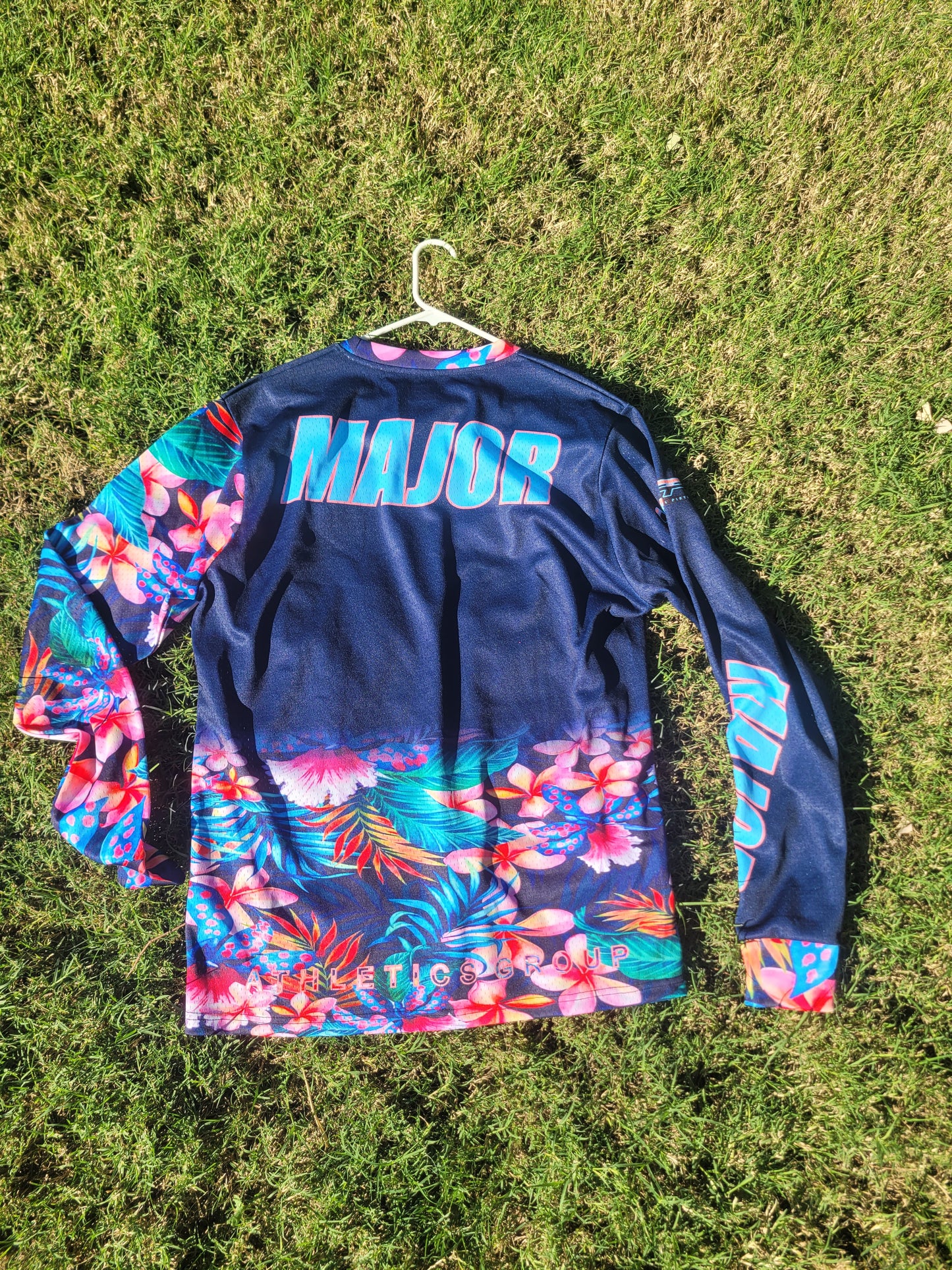 Pink floral v2 mesh jersey