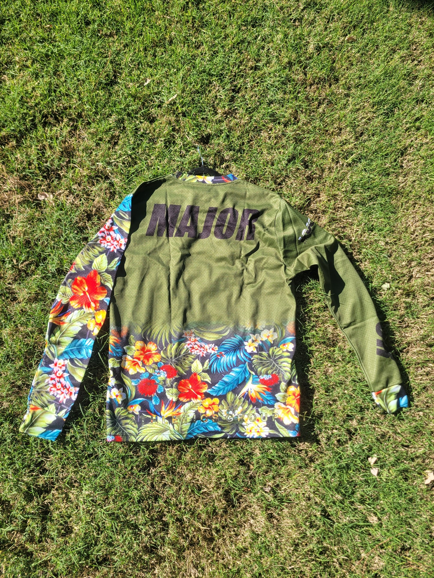 Green floral v2 mesh jersey