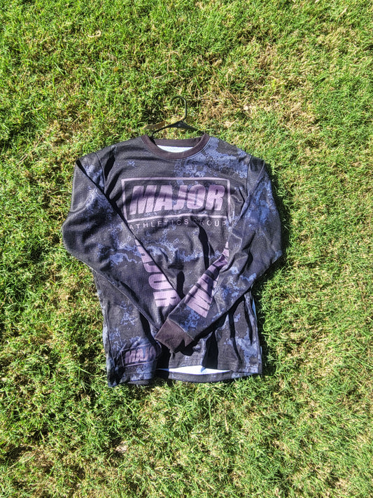 Black marble mesh jersey