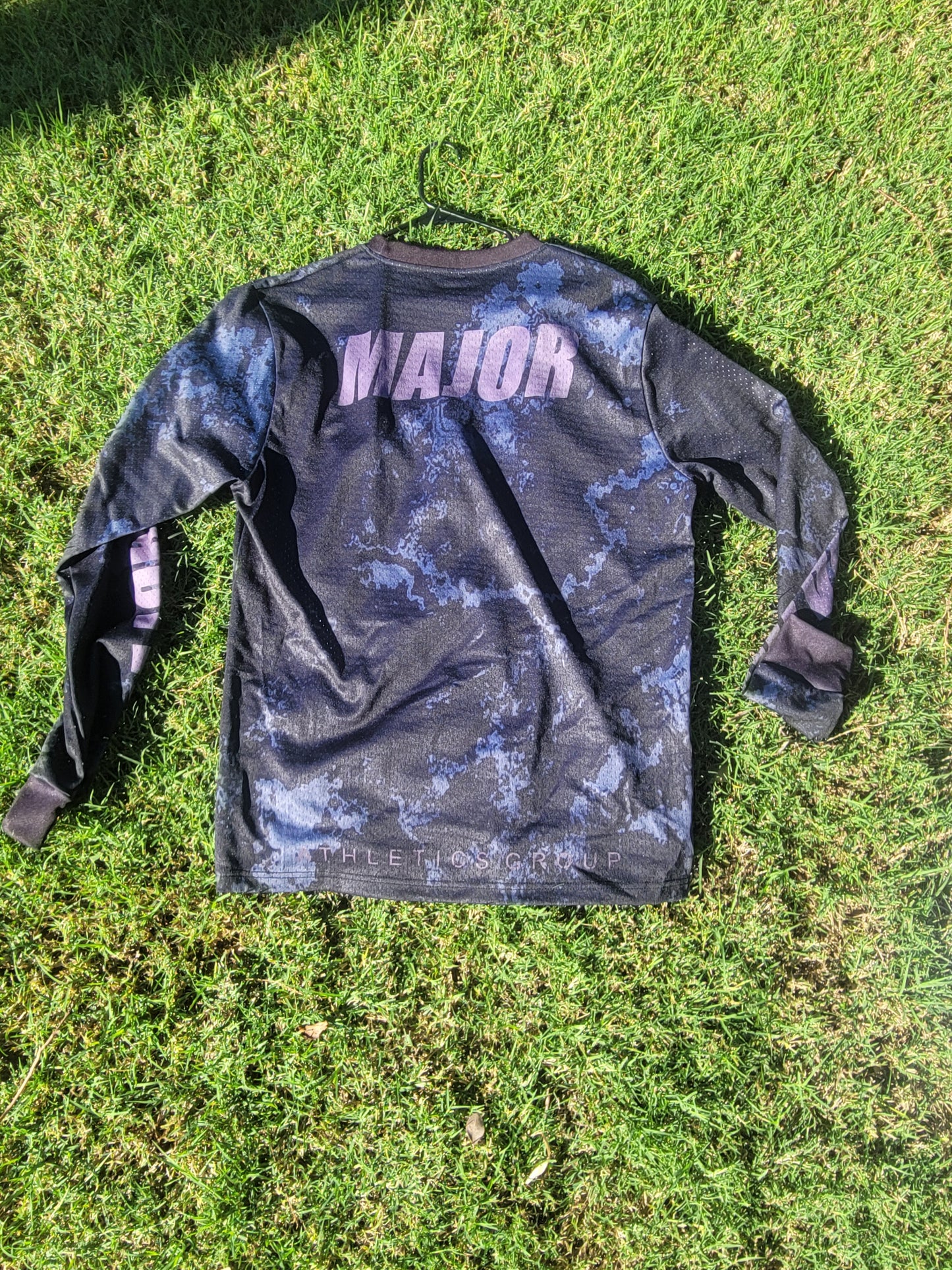 Black marble mesh jersey