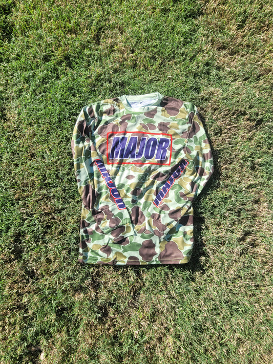 Green camo/OG long sleeve dri fit jersey