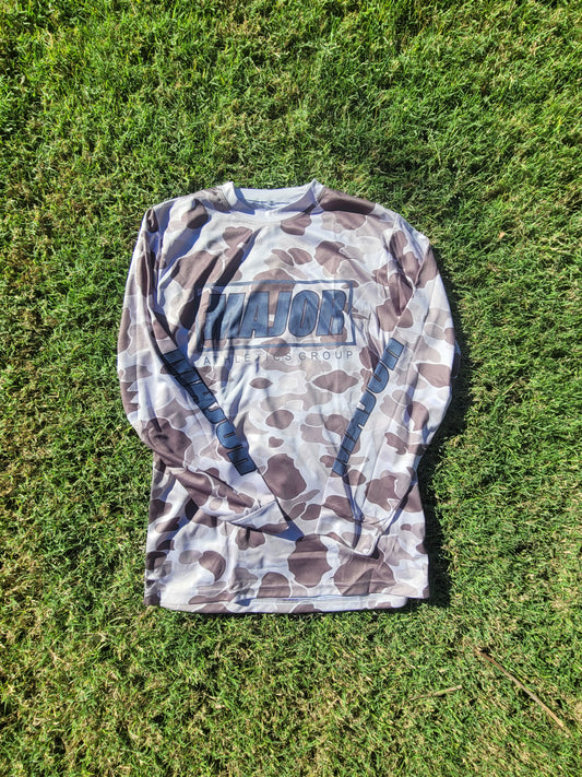 Snow camo long sleeve dri fit jersey