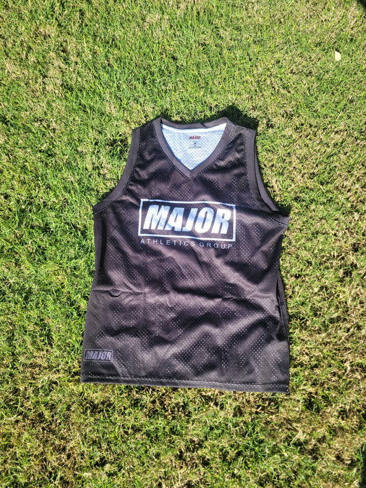 Black/white mesh tank